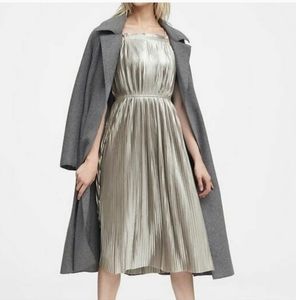 Banana Republic  Metallic Pleated Maxi Dress, Size 12